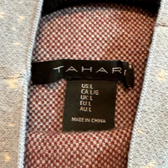 Tahari Christmas snow scene mockneck turtleneck sweater size large - Picture 2 of 5